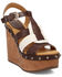 Image #1 - Dingo Women's Cosmo Wooden Sandals, Brown, hi-res
