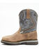 Image #3 - Cody James Men's Disruptor Tyche Eccentric Soft Pull On Work Boots - Round Toe , Grey, hi-res