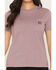 Image #3 - Carhartt Women's Relaxed Fit Lightweight Short Sleeve Pocket Work Tee, Berry, hi-res