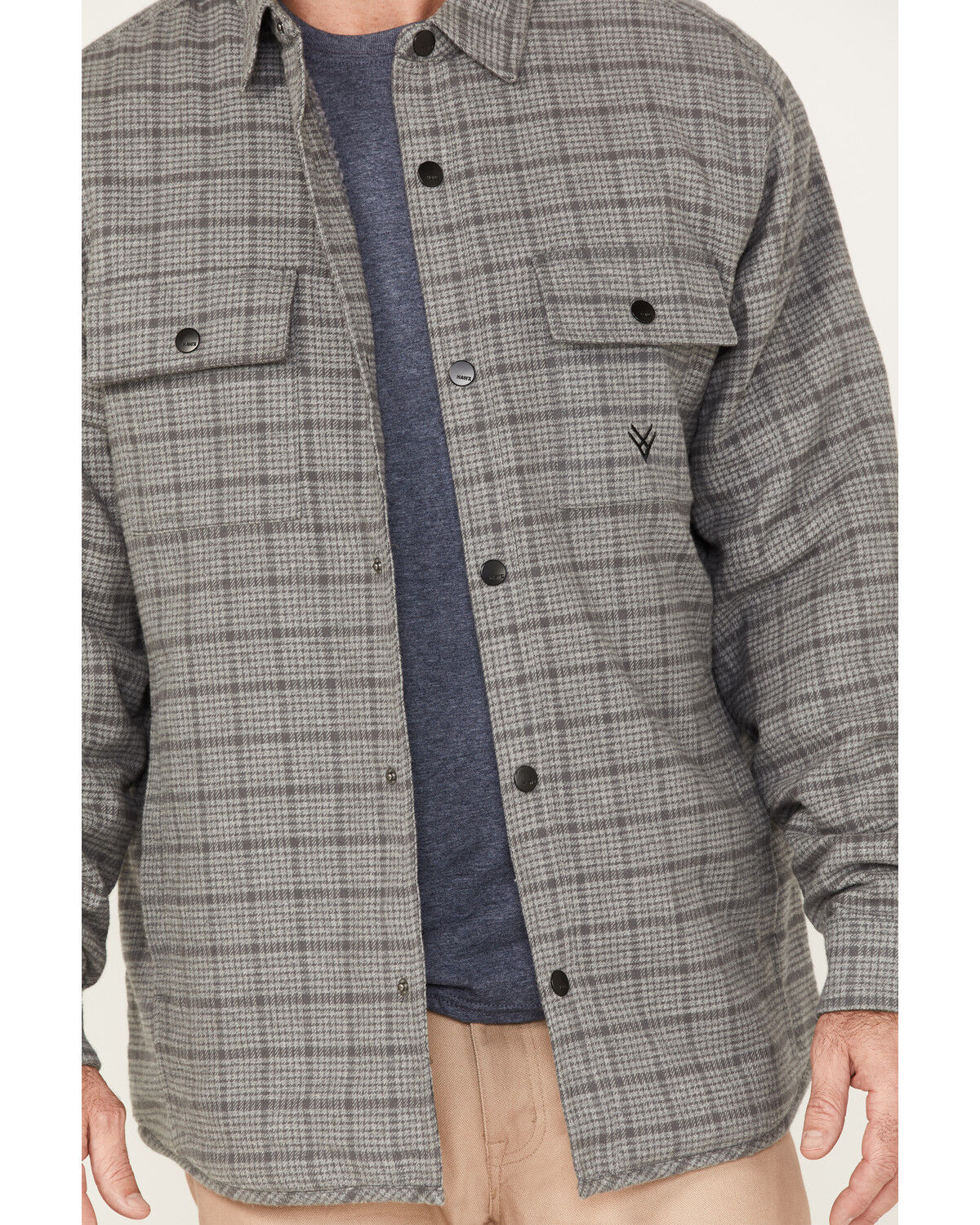Image #3 - Hawx Men's Sherpa Lined Shirt Jacket, Charcoal, hi-res