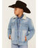 Image #2 - Cody James Boys' Light Wash Sherpa Denim Jacket, Blue, hi-res