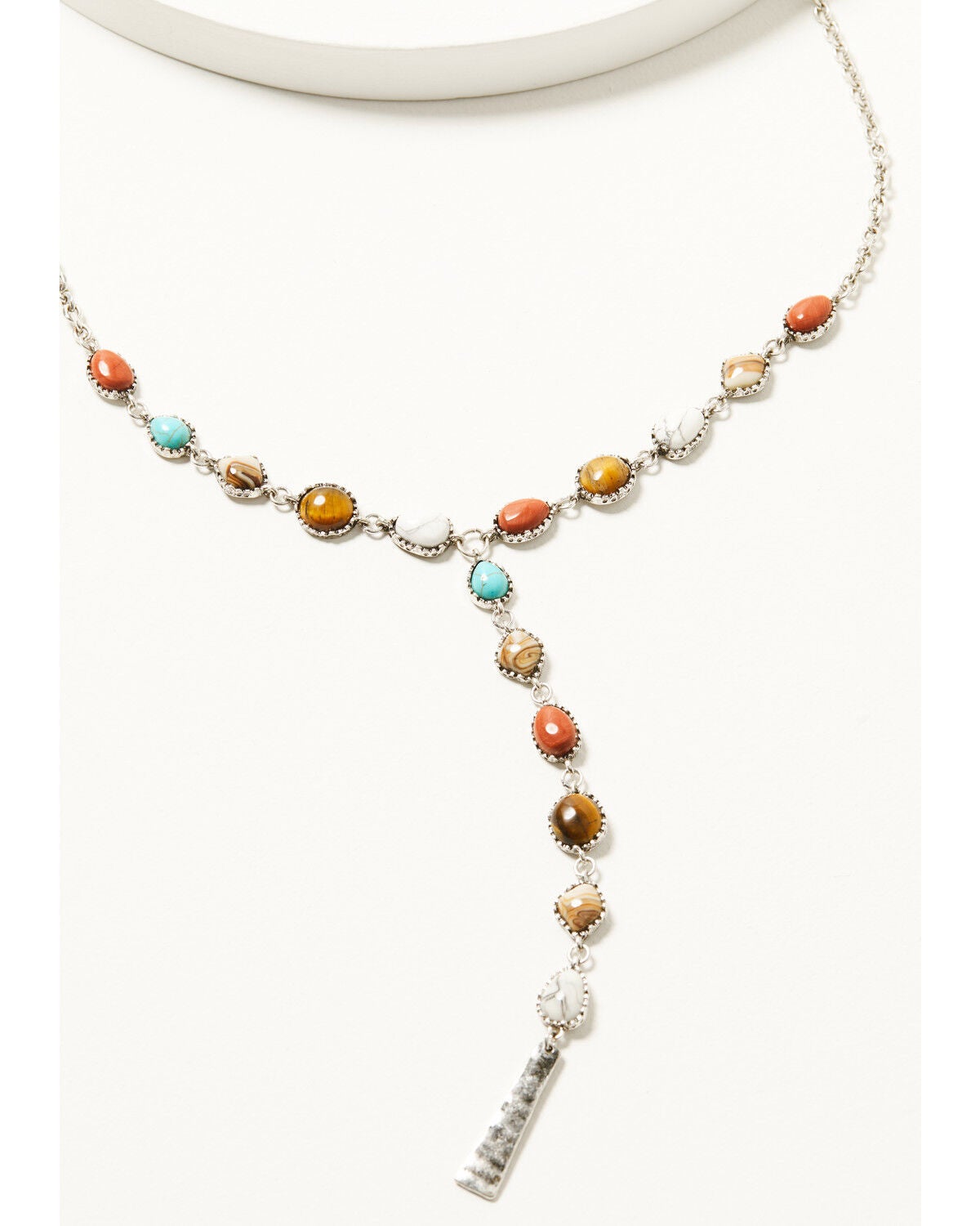 Image #1 - Shyanne Women's Americana Lariat Necklace, Silver, hi-res