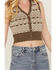 Image #3 - Sadie & Sage Women's Lovers Jacquard Vest, Brown, hi-res