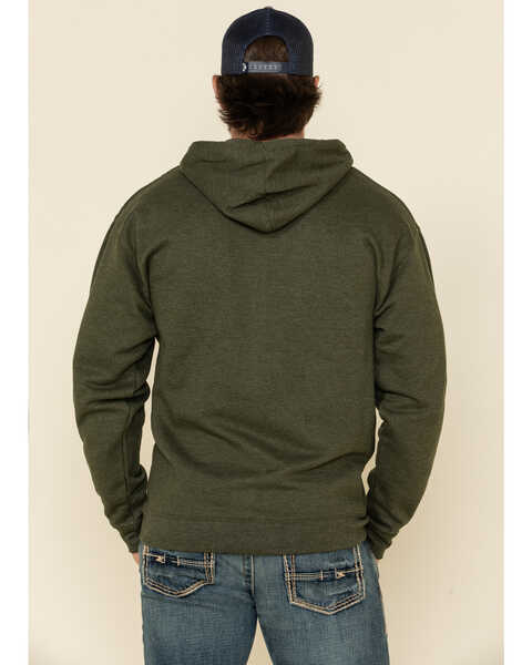 Image #3 - Wrangler Men's Logo Graphic Hooded Sweatshirt , Green, hi-res