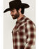 Image #2 - Moonshine Spirit Men's Vino Plaid Print Long Sleeve Snap Western Shirt, Cream, hi-res