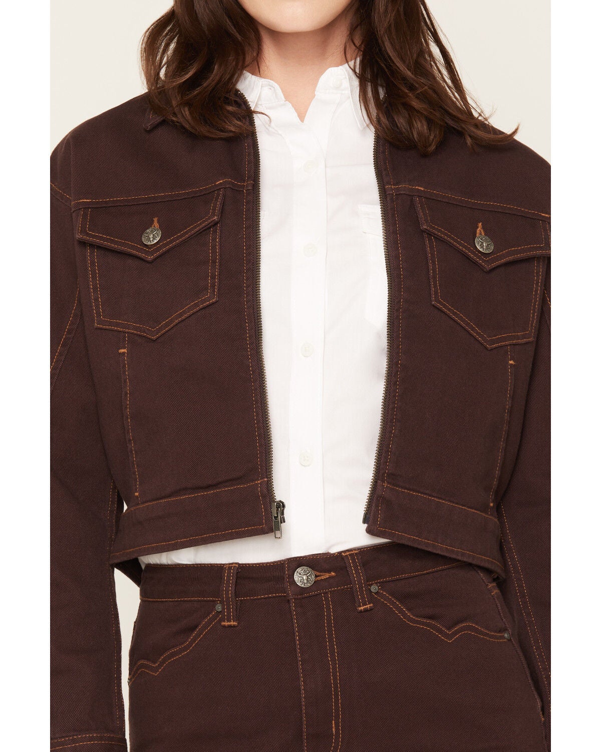 Image #3 - Ariat Women's Cavalry Long Sleeve Shirt Jacket, Purple, hi-res