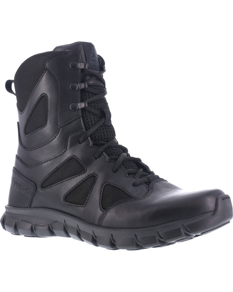 Reebok Women's 8" Sublite Cushion Tactical Boots, Black, hi-res