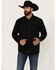 Image #1 - Moonshine Spirit Men's Blacksmith Plaid Print Long Sleeve Snap Western Shirt, Black, hi-res