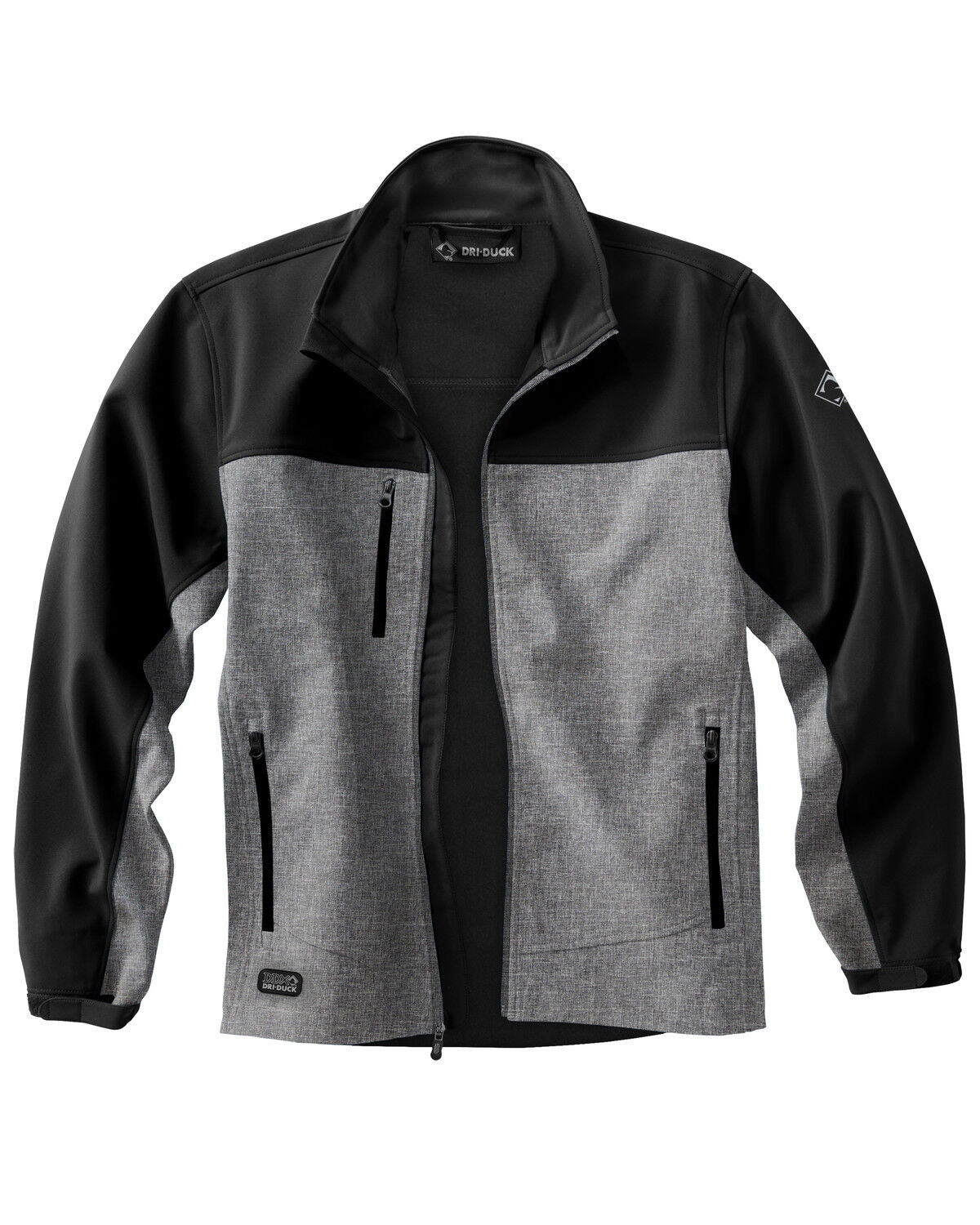 Image #1 - Dri Duck Men's Motion Softshell Work Jacket, Hthr Grey, hi-res