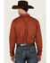 Image #4 - RANK 45® Men's Maputo Printed Long Sleeve Button-Down Performance Stretch Western Shirt, Dark Orange, hi-res