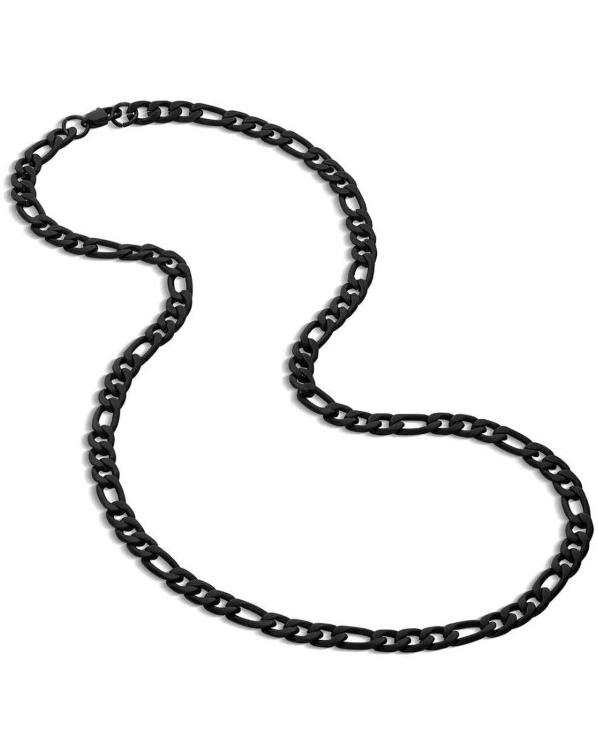 Image #2 - Montana Silversmiths Men's Midnight Onyx Figaro Chain Necklace, Black, hi-res
