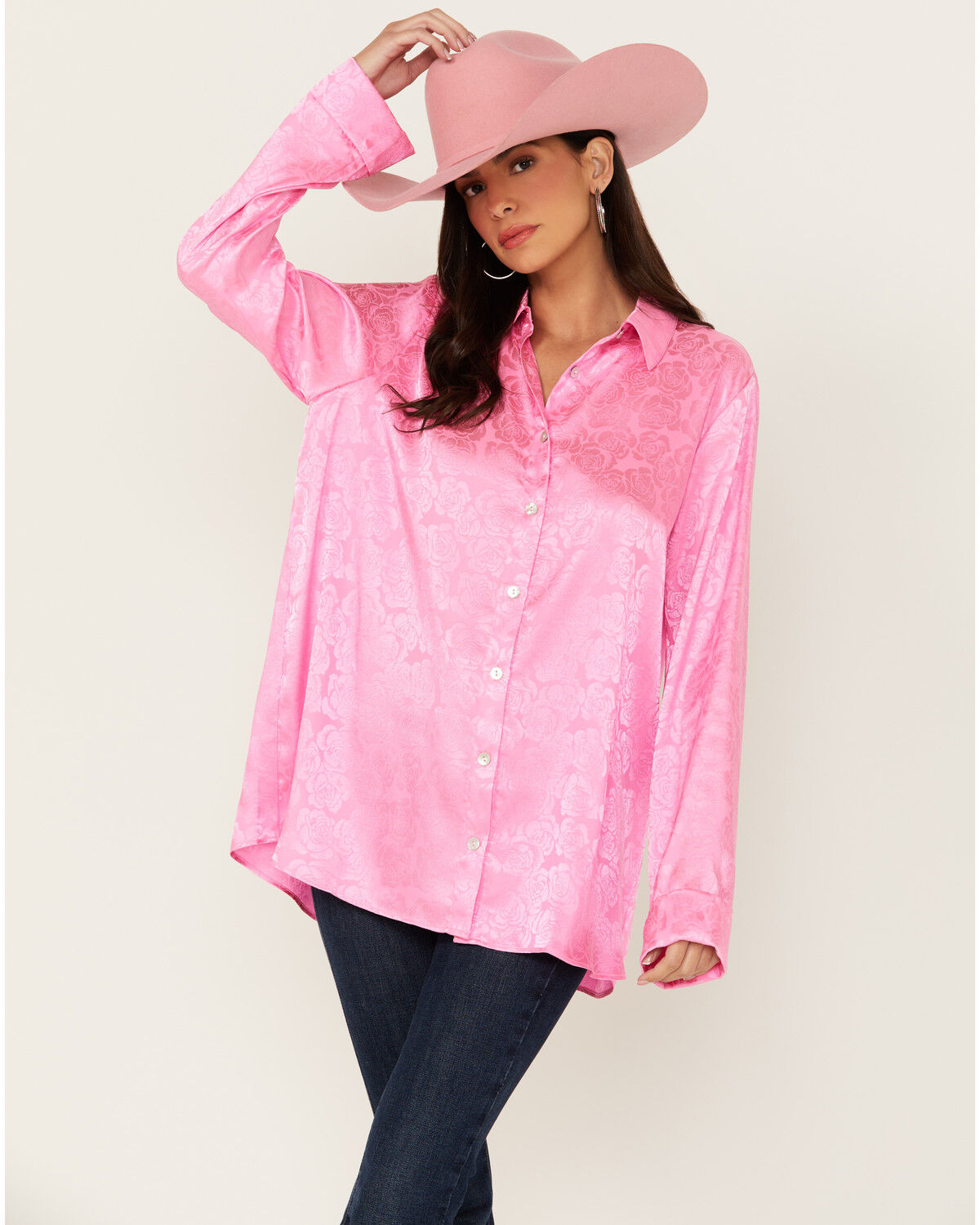 Image #2 - Show Me Your Mumu Women's Smith Button-Down Top, Bright Pink, hi-res