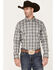 Image #1 - Cody James Men's Tall Pour Long Sleeve Plaid Print Button-Down Stretch Western Shirt, Grey, hi-res