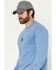 Image #3 - Benchmark FR Men's FR World Famous Crude Oil Long Sleeve Work T-Shirt, Light Blue, hi-res