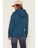 Image #4 - Ariat Women's Rebar Lightweight Logo 1/2 Zip Hooded Pullover, Turquoise, hi-res