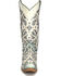 Corral Women's White Turquoise Glitter Chameleon Sun Boots - Snip Toe , White, hi-res