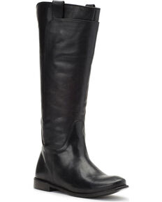 Frye Women's Black Paige Tall Riding Boots - Round Toe , Black, hi-res