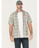 Image #1 - Dickies Men's Flex Plaid Print Short Sleeve Button-Down Work Shirt, Grey, hi-res