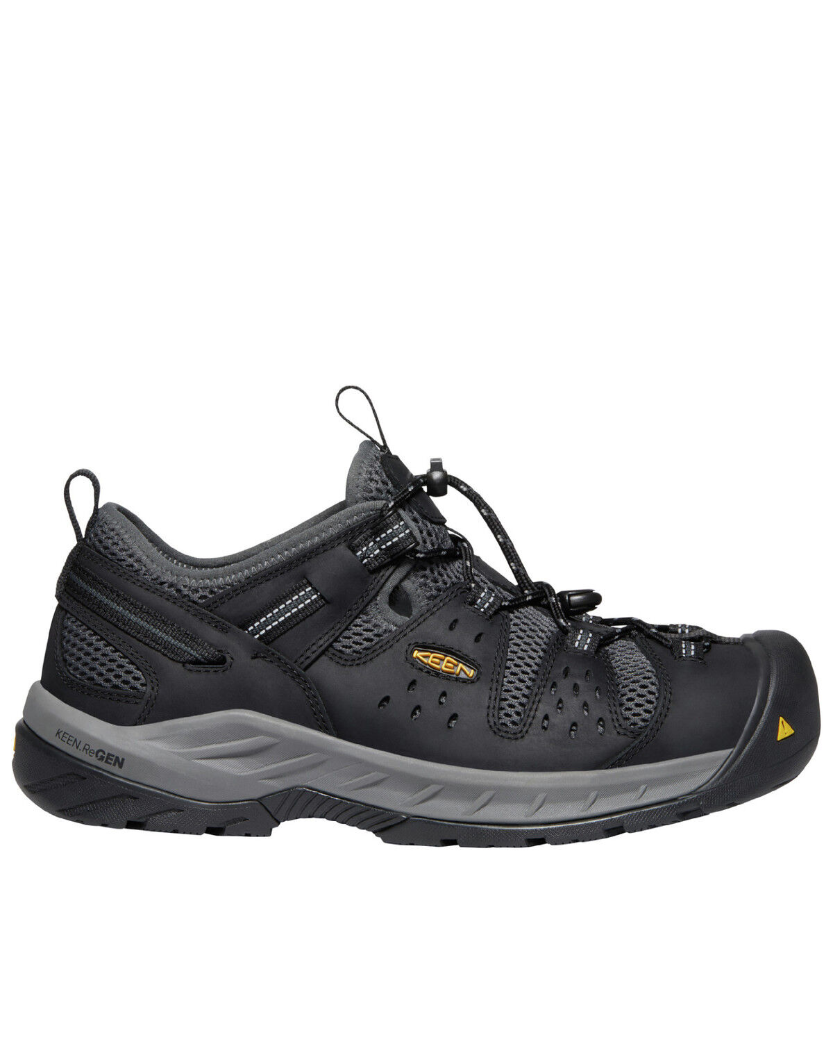 Image #2 - Keen Men's Atlanta Cool II Work Shoes - Steel Toe, Black, hi-res