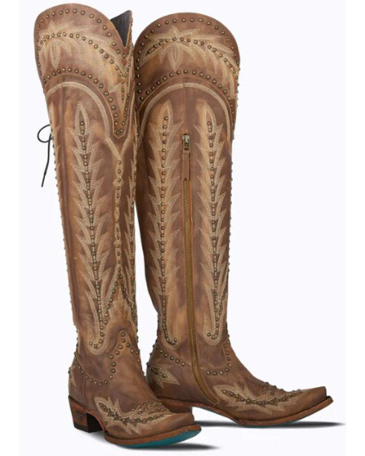 Image #1 - Lane Women's Lexington Western Boots - Snip Toe, Caramel, hi-res