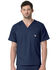 Image #1 - Carhartt Men's Slim Fit Six Pocket V-Neck Scrub Top, Navy, hi-res