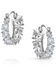 Image #2 - Montana Silversmiths Women's Sliding Brilliance Hoop Earrings, Silver, hi-res