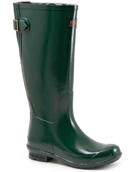 Image #1 - Pendleton Women's Gloss Tall Rain Boots - Round Toe, Green, hi-res