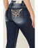 Miss Me Women's Embroidered Dream Catcher Pocket Bootcut Jeans, Blue, hi-res