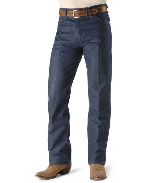Image #2 - Wrangler Men's 13MWZ Cowboy Cut Rigid Original Fit Jeans - 38" & 40" Tall Inseams, Indigo, hi-res