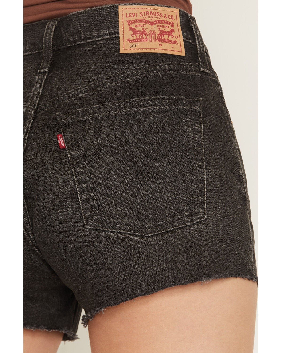 Image #4 - Levi's Women's 501&reg; Original Hit Escape High Rise Stretch Denim Shorts, Black, hi-res