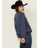 Image #4 - Jolt Women's Lace Trim Long Sleeve Peasant Top, Blue, hi-res