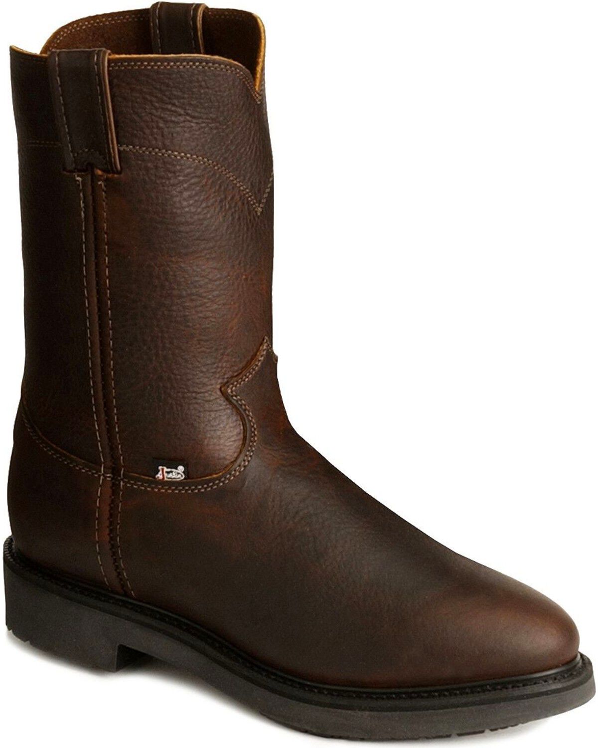 Image #1 - Justin Men's Conductor Electrical Hazard Pull-On Work Boots - Steel Toe, , hi-res