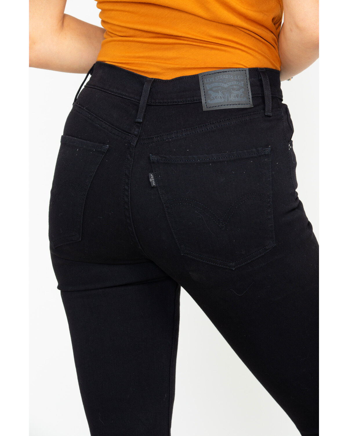 levi's black flare jeans