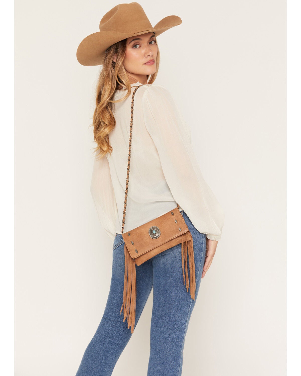 Image #1 - Idyllwind Women's Lenore Wallet Chain Crossbody Bag, Brown, hi-res