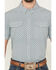 Image #3 - Panhandle Men's Geo Print Short Sleeve Snap Performance Western Shirt, Aqua, hi-res