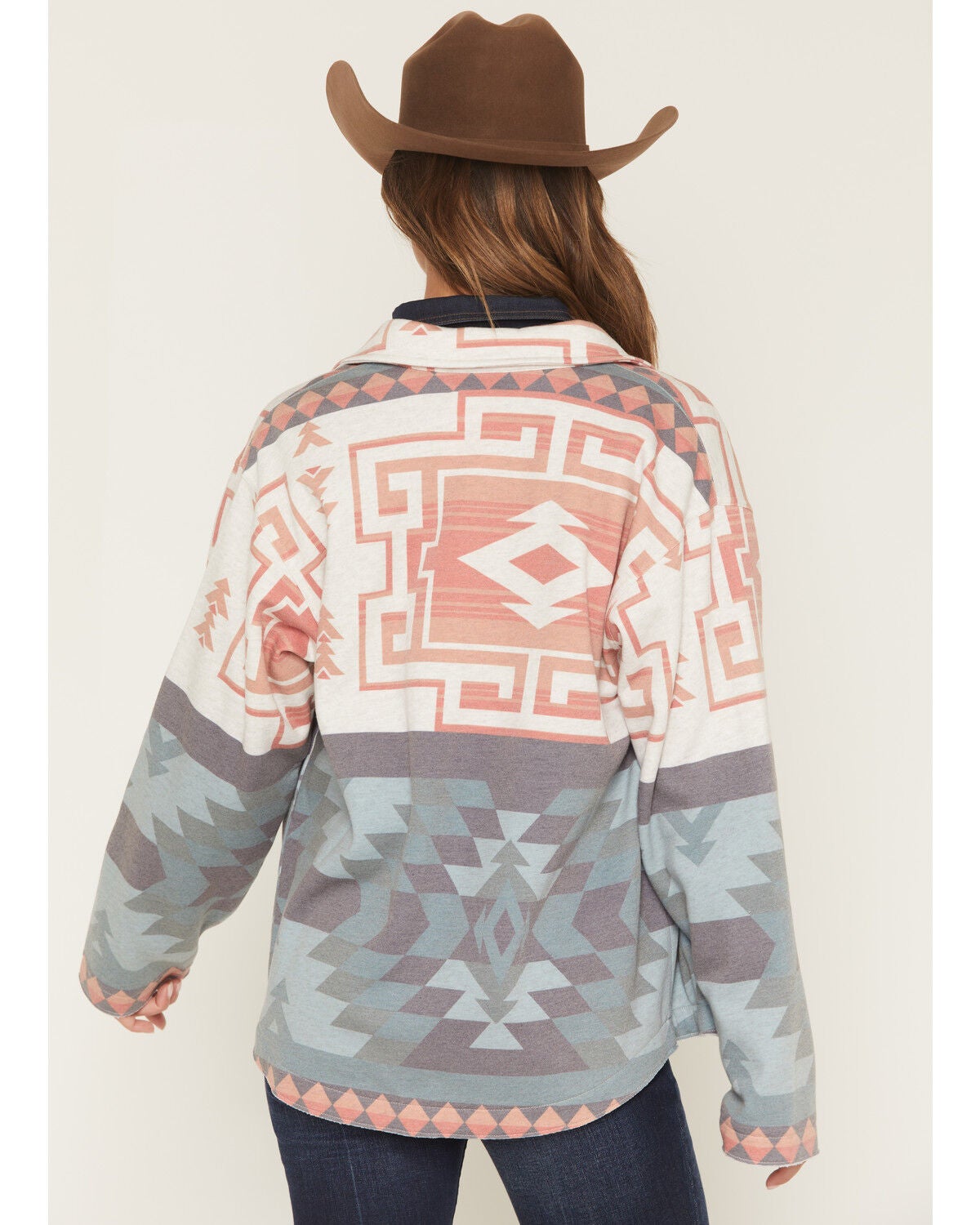 Image #4 - Shyanne Women's Southwestern Print Shacket, Oatmeal, hi-res
