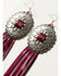 Image #2 - Idyllwind Women's Monaco Fuchsia Fringe Earrings, Fuchsia, hi-res
