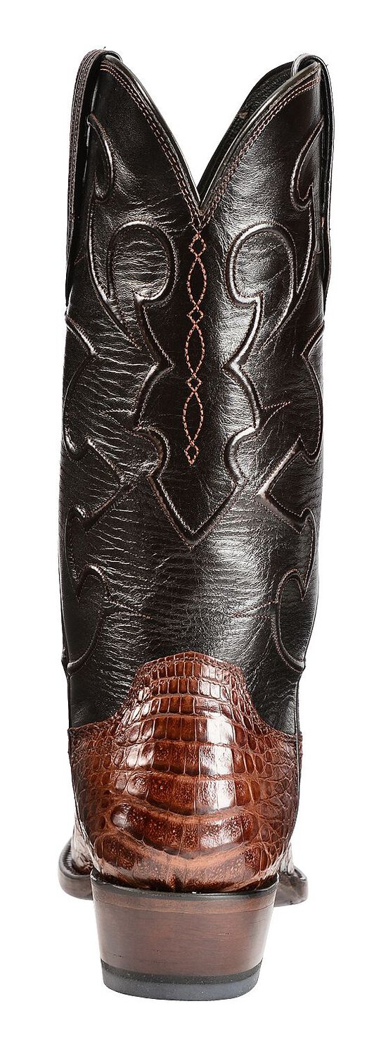 Image #7 - Lucchese Handmade 1883 Caiman Belly Cowboy Boots - Medium Toe, Sienna, hi-res