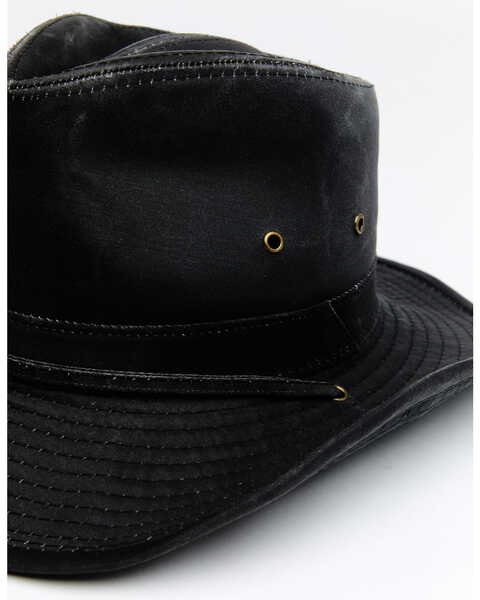 Image #3 - Hawx Men's Outback Weathered Cotton Sun Work Hat , Black, hi-res