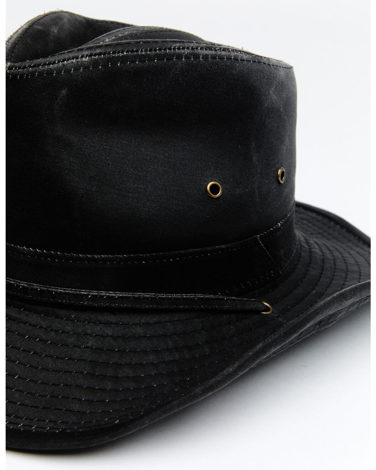 Image #3 - Hawx Men's Outback Weathered Cotton Sun Work Hat, Black, hi-res