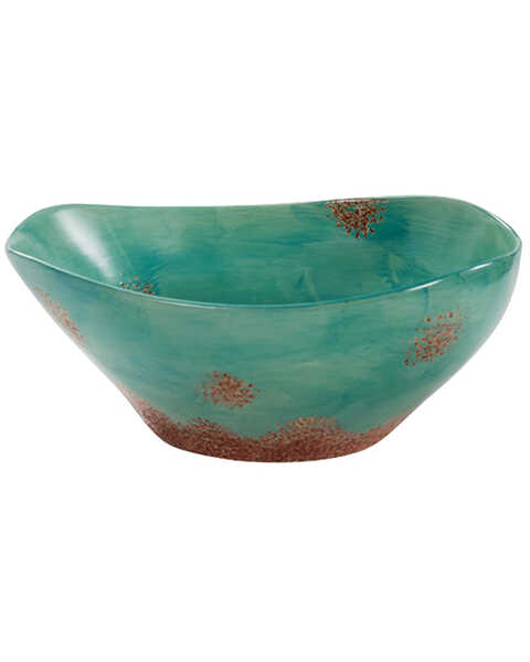 Image #1 - HiEnd Accents Patina Ceramic Serving Bowl, Turquoise, hi-res