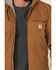Image #4 - Carhartt Men's Washed Duck Sherpa Lined Hooded Work Jacket , Brown, hi-res
