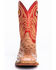 Justin Men's Cognac Ostrich Western Boots - Wide Square Toe, Cognac, hi-res