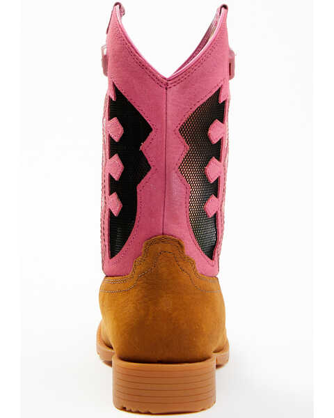 Image #5 - Shyanne Girls' Light-Up Western Boots - Round Toe, Pink, hi-res