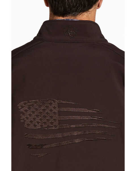 Image #4 - Ariat Men's Patriot Logo 2.0 Softshell Jacket , Dark Brown, hi-res