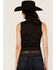 Image #4 - Shyanne Women's Vented Back Yoke Sleeveless Performance Stretch Riding Shirt, Black, hi-res