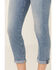 Image #3 - 7 For All Mankind Light Wash Mid Rise Crop Skinny Denim Jeans, Blue, hi-res