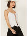 Image #1 - Understated Leather Women's Finish Line Corset, White, hi-res
