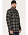 Image #2 - Brothers and Sons Men's Large Jacquard Plaid Print Button Down Western Shirt, Charcoal, hi-res