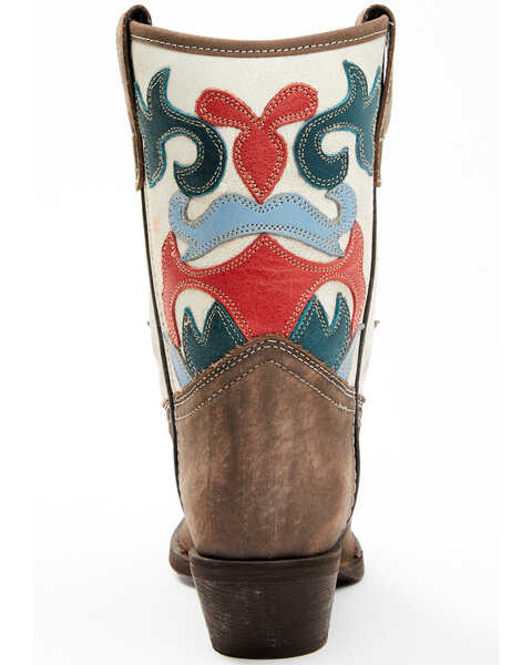Image #5 - Laredo Women's Western Fashion Boots - Snip Toe , Cream/brown, hi-res